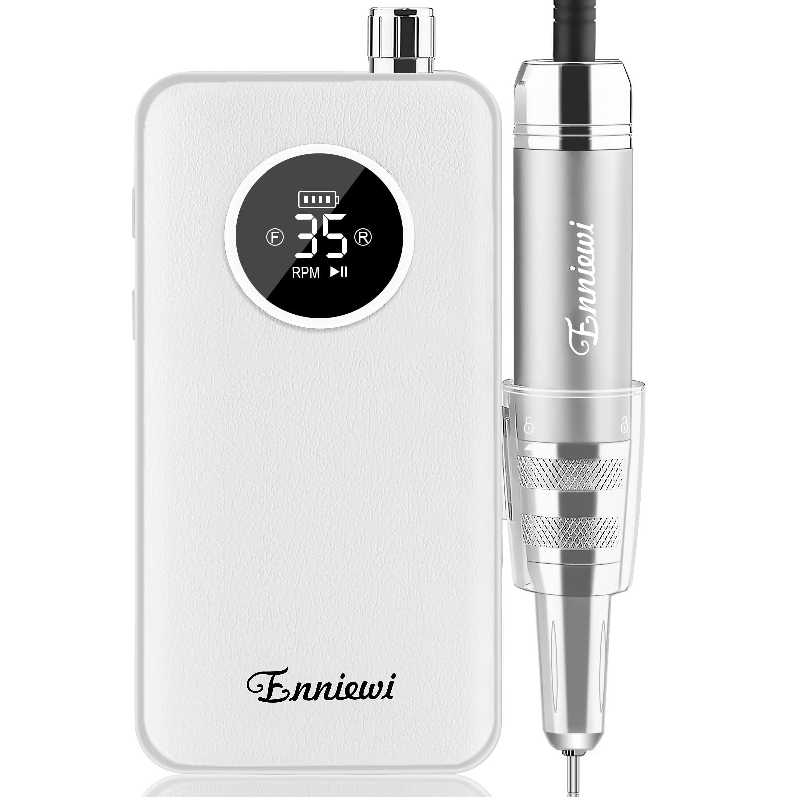 Enniewi Portable Nail Drill 35000RPM Rechargeable Electric Nail